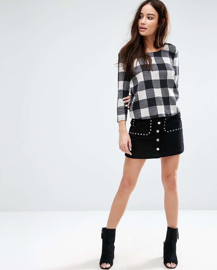 Baisy Street 3/4 Sleeve Panelled Casual Shirt